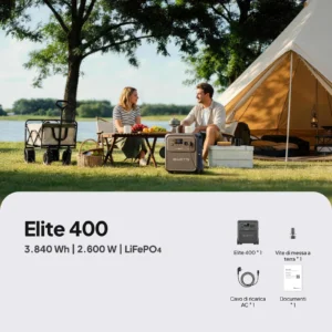 BLUETTI Elite 400 - Power Station Portatile 2600W 3840Wh