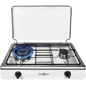 Piastra di cottura a gas Vitrokitchen 252BB 2F 1 Tripla Corona Butano