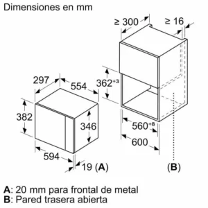 Microonde Balay 3CG5172N2 20L Cristallo Nero