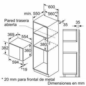Microonde Balay 3CG5175N2 25L cristallo nero con grill