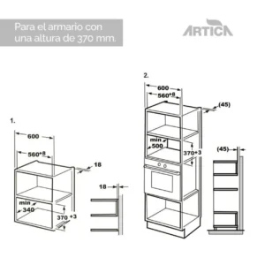 microonde integrabile Artica AMW2004582IDX DSP 20L grill