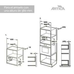 microonde integrabile Artica AMW2004582IDX DSP 20L grill