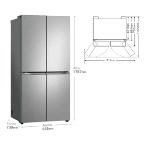 Frigorifero americano LG GMB860PYDE 530 litri 4 porte inox classe E