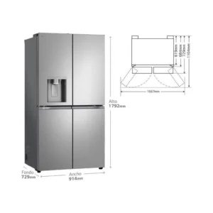Frigorifero americano LG GMF961PY3E 645 litri acciaio inox