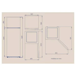Frigorifero Artica 2P AFE2P14355L206B/CICLOUP143EB 143x55