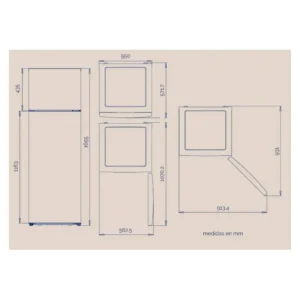 Frigorifero Artica 2P AFE2P16655L248I 166x55 2P Inox