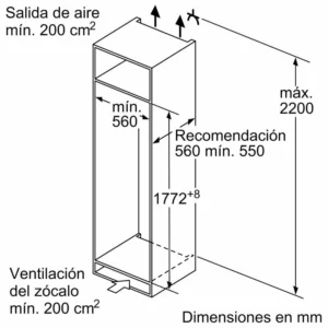 Frigorifero Integrato Balay 3FID737S Bianco 177x56 Classe D