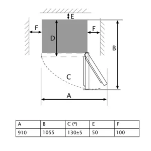 Frigorifero combinato Cecotec 02075 144×54 nero classe E