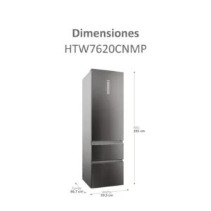 Frigorifero Combinato Haier HTW7620CNMP 205x60 Inox 414 litri