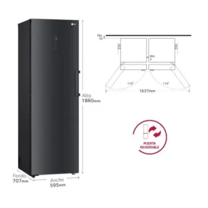 Congelatore verticale LG GFM61MCCSF 324 litri No Frost nero