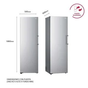 Congelatore verticale LG GFT41PZGSZ 186 cm No Frost Acciaio Inox