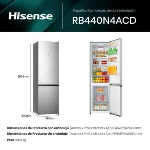 Frigorifero combinato Hisense RB440N4ACD 336 litri inox DSP