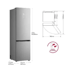 Frigorifero combinato LG GBBS525APY 203 cm inox MetalFresh