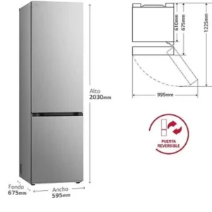 Frigorifero combinato LG GBV5240APY 203 cm Acciaio inox MetalFresh classe A