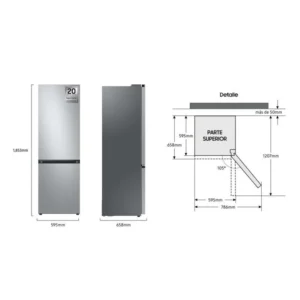 Frigorifero combinato Samsung RB34C600CSA 344 litri No Frost inox classe C