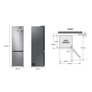 Frigorifero combinato Samsung RB38C776CS9/EF 203×60 No Frost inox classe C