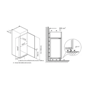 Frigorifero combinato integrabile Artica COOLTECHIN194E 300 litri