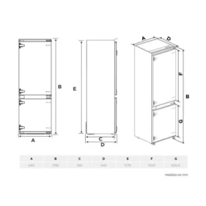 Frigorifero combinato da incasso Artica COOLTECH177EIN No Frost