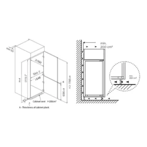 Frigorifero combinato da incasso Artica COOLTECH177EIN No Frost