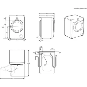 Lavatrice AEG L7FEE842S 8 kg 1400 rpm Acciaio Inox Inverter