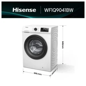 Lavatrice Hisense WF1Q9041BW 9 kg 1400 giri Bianco con porta nera