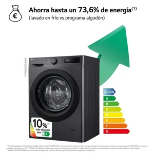 Lavatrice LG F4WR5009A6M 9 kg 1400 rpm Inox Grafite Steam