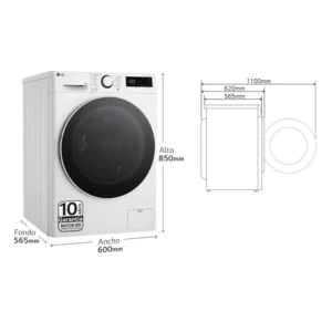 Lavatrice LG F4WR6010A0W 10 kg 1400 rpm Bianco Steam™