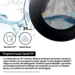 Lavatrice Samsung WF90F09C4SU3 9 kg 1400 rpm grafite