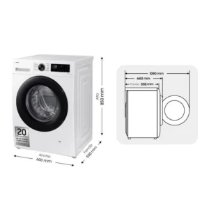 Lavatrice Samsung WW11DG5B25AEEC 11 kg 1400 rpm Bianco