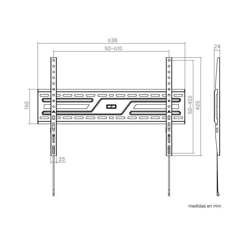 supporto TV Genium fisso GSPF86 per televisori da 37 a 86 pollici