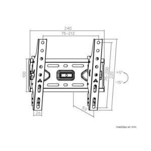 supporto TV Genium Gspin43 da incasso fino a 45 kg per schermi 13-43 pollici