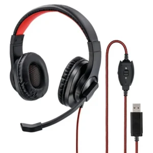 Auricolare Hama PC USB HS-USB400 V2 Rosso/Nero